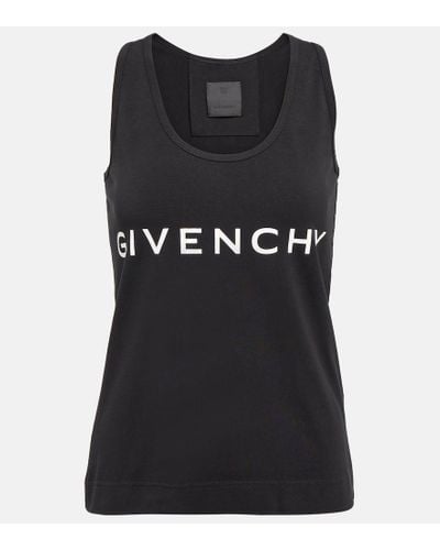 Givenchy Camiseta de mezcla de algodon con logo - Negro