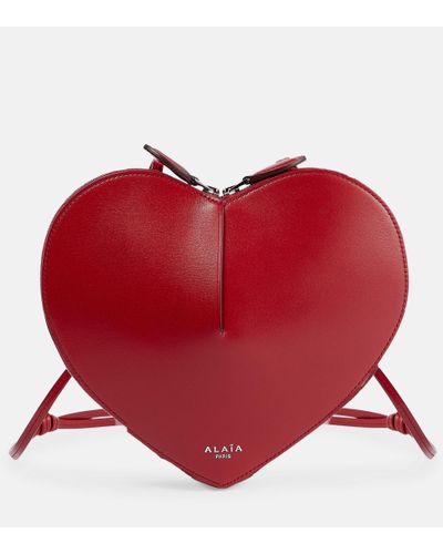 Shop Azzedine Alaia LE COEUR Heart Leather Crossbody Bags by MITURI