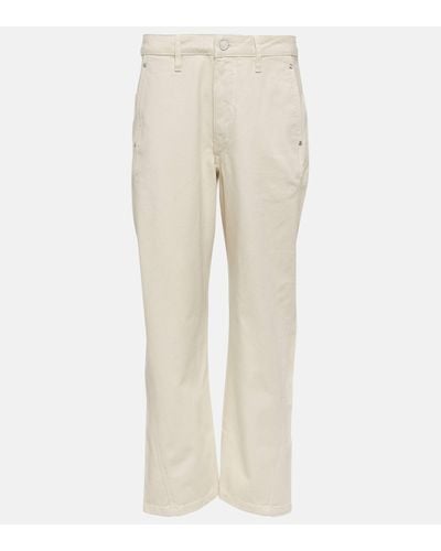 Lemaire High-rise Straight Jeans - Natural