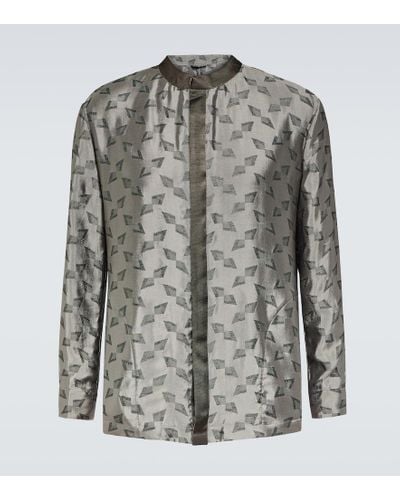 Giorgio Armani Jacquard Shirt - Gray