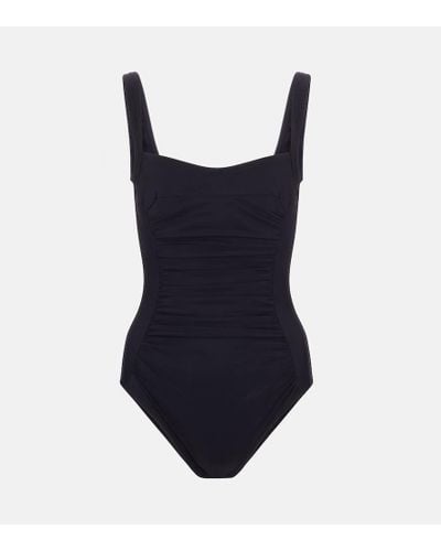 Karla Colletto Basics Ruched Swimsuit - Blue