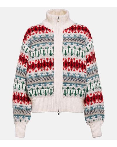 Loro Piana Cashmere Zip-up Sweater - Red