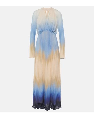 Jonathan Simkhai Calina Pleated Midi Dress - Blue