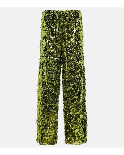 Oséree Sequined Pants - Green