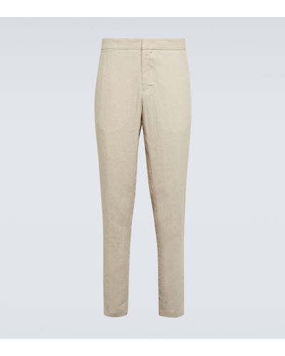 Orlebar Brown 007 Griffon Linen Straight Trousers - Natural