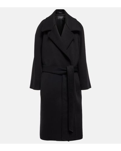 Balenciaga Mantel aus Kaschmir und Wolle - Schwarz