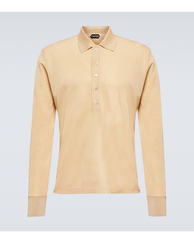 Tom Ford Pique Polo Shirt - Natural