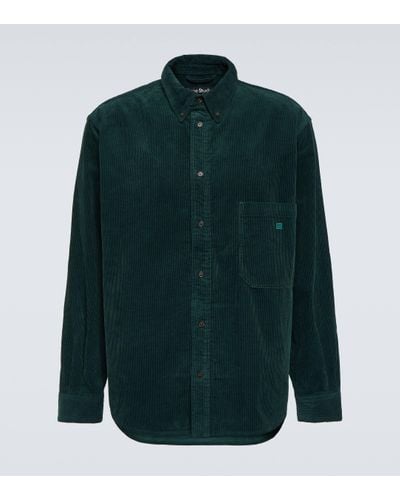 Acne Studios Cotton Corduroy Overshirt - Green