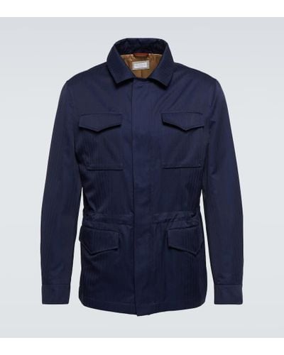 Brunello Cucinelli Cotton Jacket - Blue