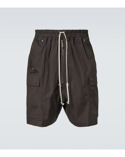 Rick Owens Cargobela Cotton-blend Shorts - Gray