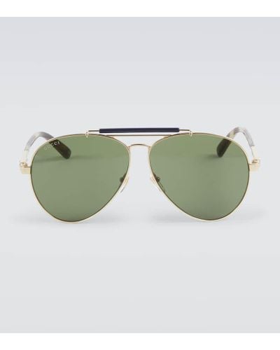 Gucci Gafas de sol de aviador - Verde