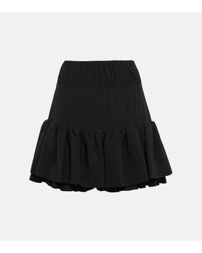 Rabanne Ruffled High-rise Miniskirt - Black