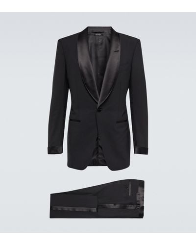 Tom Ford Two-piece Wool-blend Tuxedo - Black