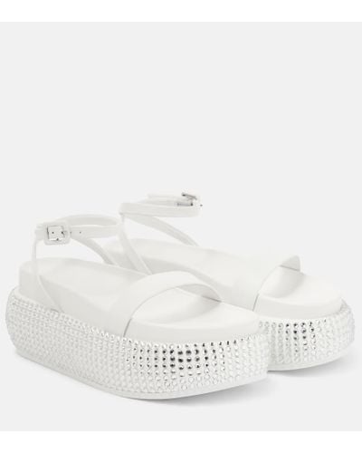 Jonathan Simkhai Buster Embellished Platform Sandals - White