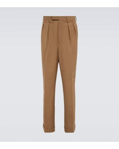 Dries Van Noten Pantaloni regular Parnes in misto lana - Neutro