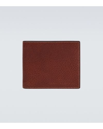 Brunello Cucinelli Grained Leather Wallet - Red