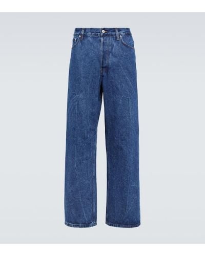 Dries Van Noten Jeans a gamba larga - Blu