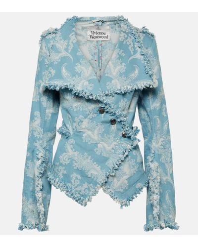 Vivienne Westwood Veste Worth More en jacquard de jean - Bleu