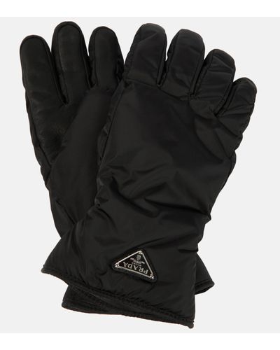 Prada Logo Ski Gloves - Black