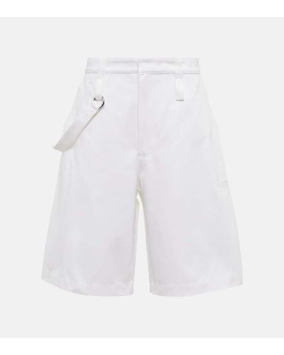Bottega Veneta High-Rise Shorts aus Baumwolle - Weiß