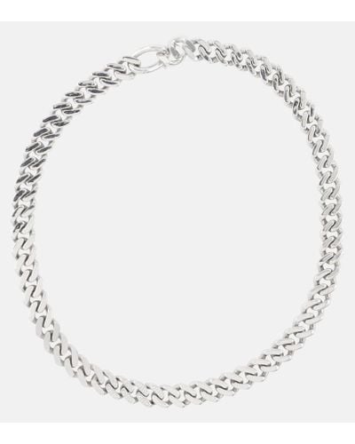 Rainbow K Halskette Link aus 14kt Weissgold mit Diamanten - Mettallic