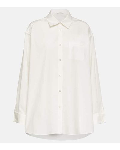 The Row Camisa Moon de popelin de algodon - Blanco