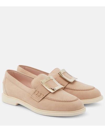 Roger Vivier Loafers Summer aus Veloursleder - Natur