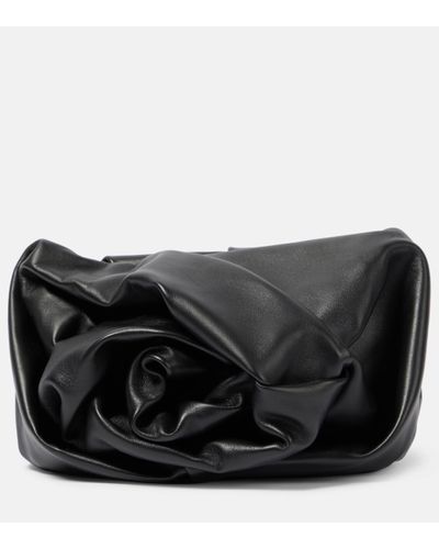 Burberry Rose Leather Clutch - Black