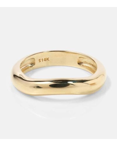 STONE AND STRAND Bold Merge 14kt Gold Ring - Metallic