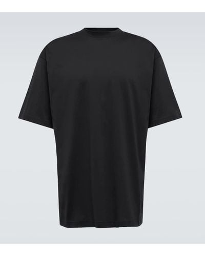 Balenciaga T-shirt in jersey di cotone con stampa - Nero