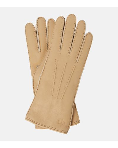 Loro Piana Elide Shearling-lined Leather Gloves - Natural