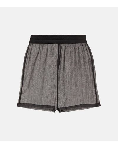 JADE Swim Sheer High-rise Shorts - Grey
