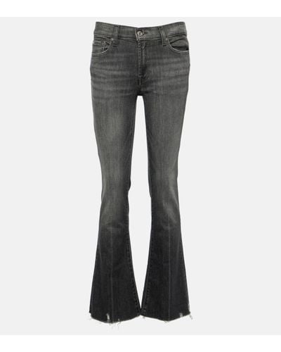 7 For All Mankind Jean bootcut a taille mi-haute - Gris