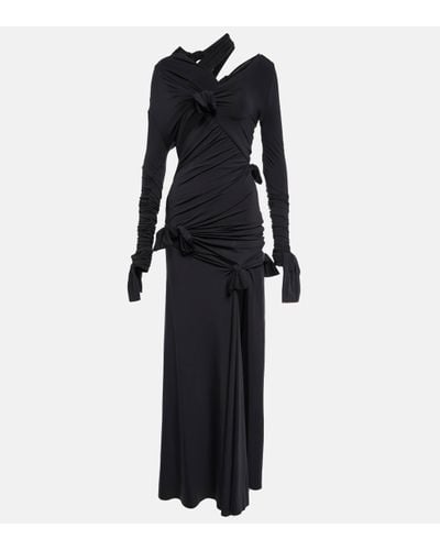 Balenciaga Robe longue Knot - Noir