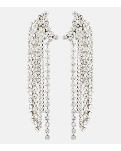Isabel Marant Crystal-embellished Fringe Earrings - White