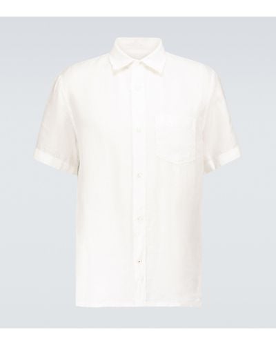 Loro Piana Oliver Arizona Linen Shirt - White