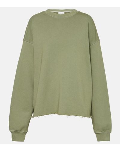 Velvet Sweatshirt Dax aus Baumwolle - Grün