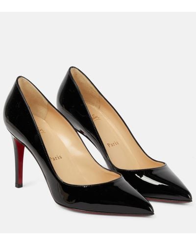 Christian Louboutin Pigalle 85 Patent-leather Courts - Brown