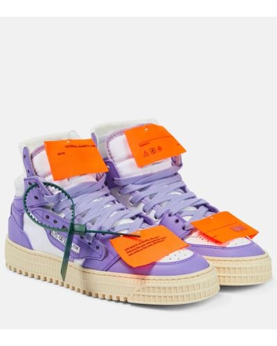 Off-White c/o Virgil Abloh 3.0 Off-court Leather High-top Sneakers - Orange