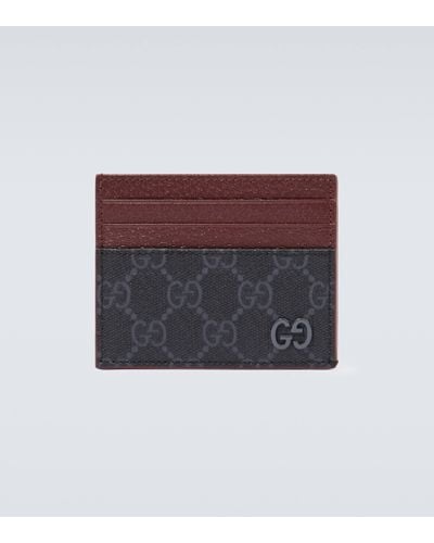 Gucci GG Canvas And Leather Card Holder - Purple