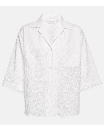Dries Van Noten Hemd aus einem Baumwollgemisch - Weiß
