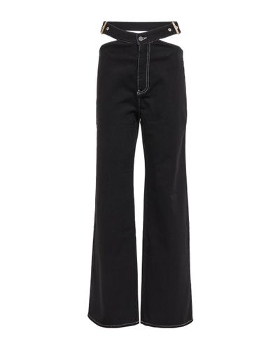 Dion Lee Jeans a gamba larga con cut-out - Nero