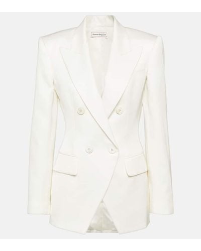 Alexander McQueen Blazer da abito doppiopetto - Bianco