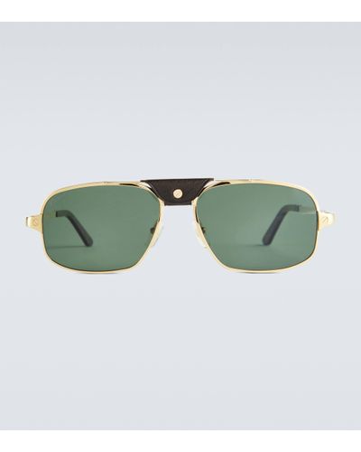 Cartier Lunettes de soleil rectangulaires - Vert