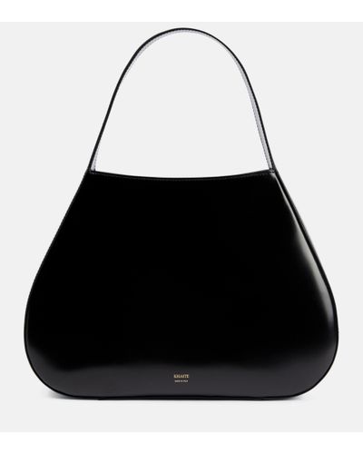 Khaite Ada Small Leather Shoulder Bag - Black