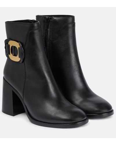 See By Chloé ‘Chany’ Heeled Ankle Boots - Black