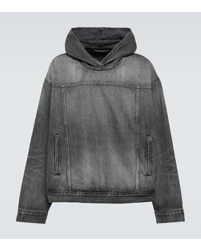 Balenciaga Denim Pullover Jacket - Gray