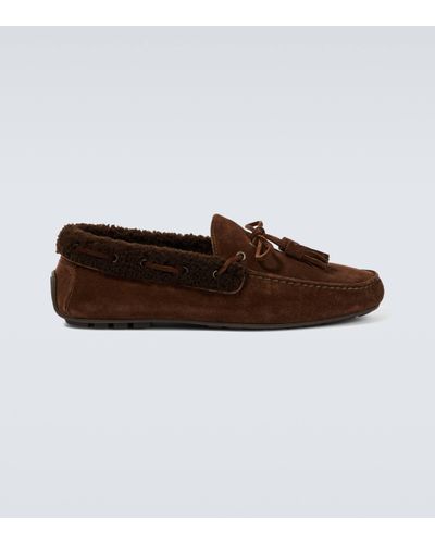 Ralph Lauren Purple Label Mocassins en daim - Marron