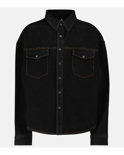 Wardrobe NYC Denim Overshirt - Black