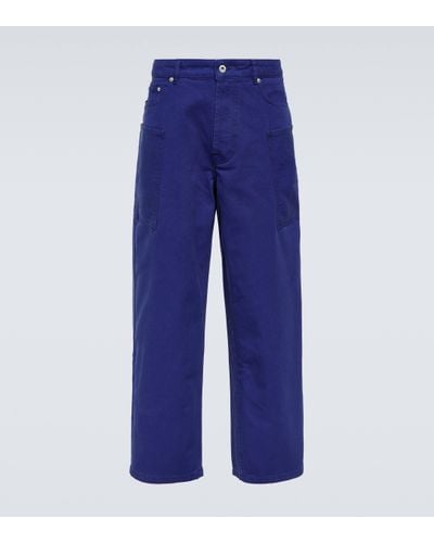 KENZO Cotton Trousers - Blue